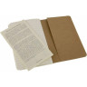 Блокнот MOLESKINE Cahier Journal Pocket, линейка, бежевый (набор 3 шт.) QP411