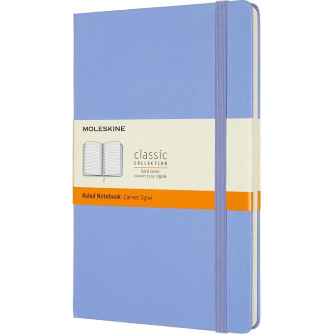 Блокнот MOLESKINE CLASSIC LARGE линейка, голубая гортензия QP060B42