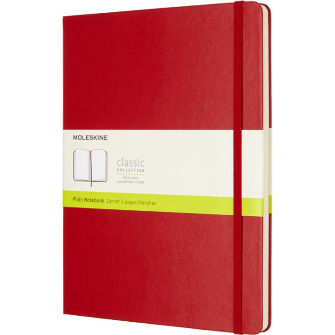 Блокнот MOLESKINE Classic XLarge, без линовки, красный QP092F2