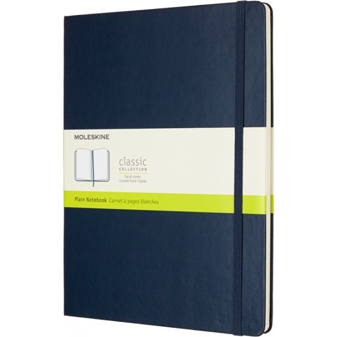 Блокнот MOLESKINE Classic XLarge, нелинованный, синий сапфир QP092B20
