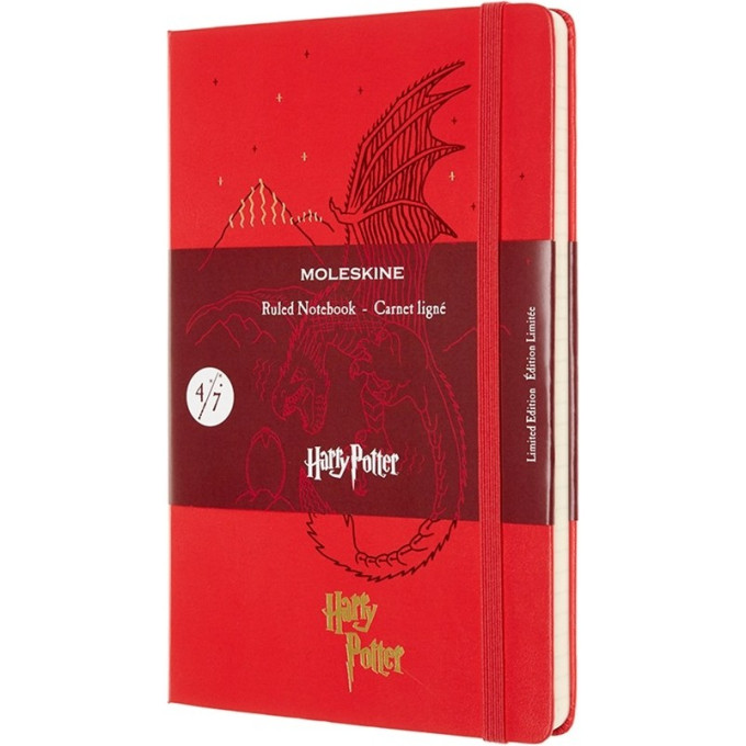 Блокнот MOLESKINE LIMITED EDITION HARRY POTTER LARGE, линейка, красный LEHP02QP060D