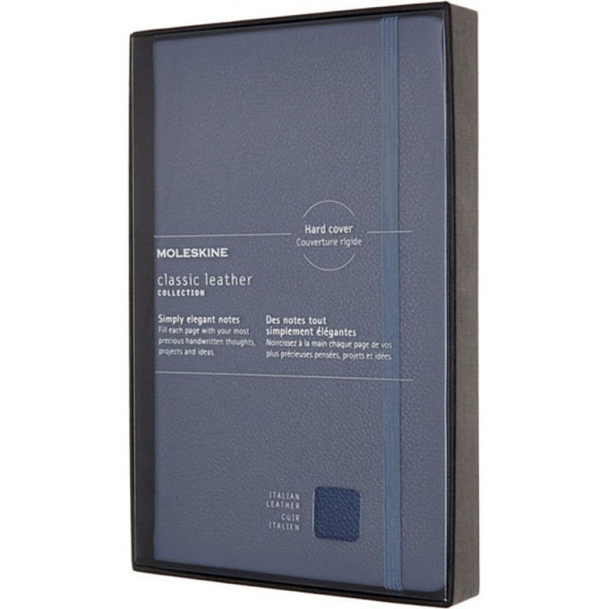 Блокнот MOLESKINE LIMITED EDITION LEATHER LARGE, линейка, синий LCLH31HB41BOX
