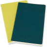 Блокнот MOLESKINE VOLANT LARGE, нелинованный, зеленый/желтый цитрон QP723K31M20